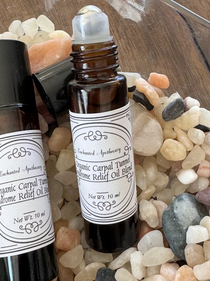 Carpal Tunnel Syndrome Relief Oil Blend *Fast Pain Relief Massage Oil * ORGANIC * VEGAN