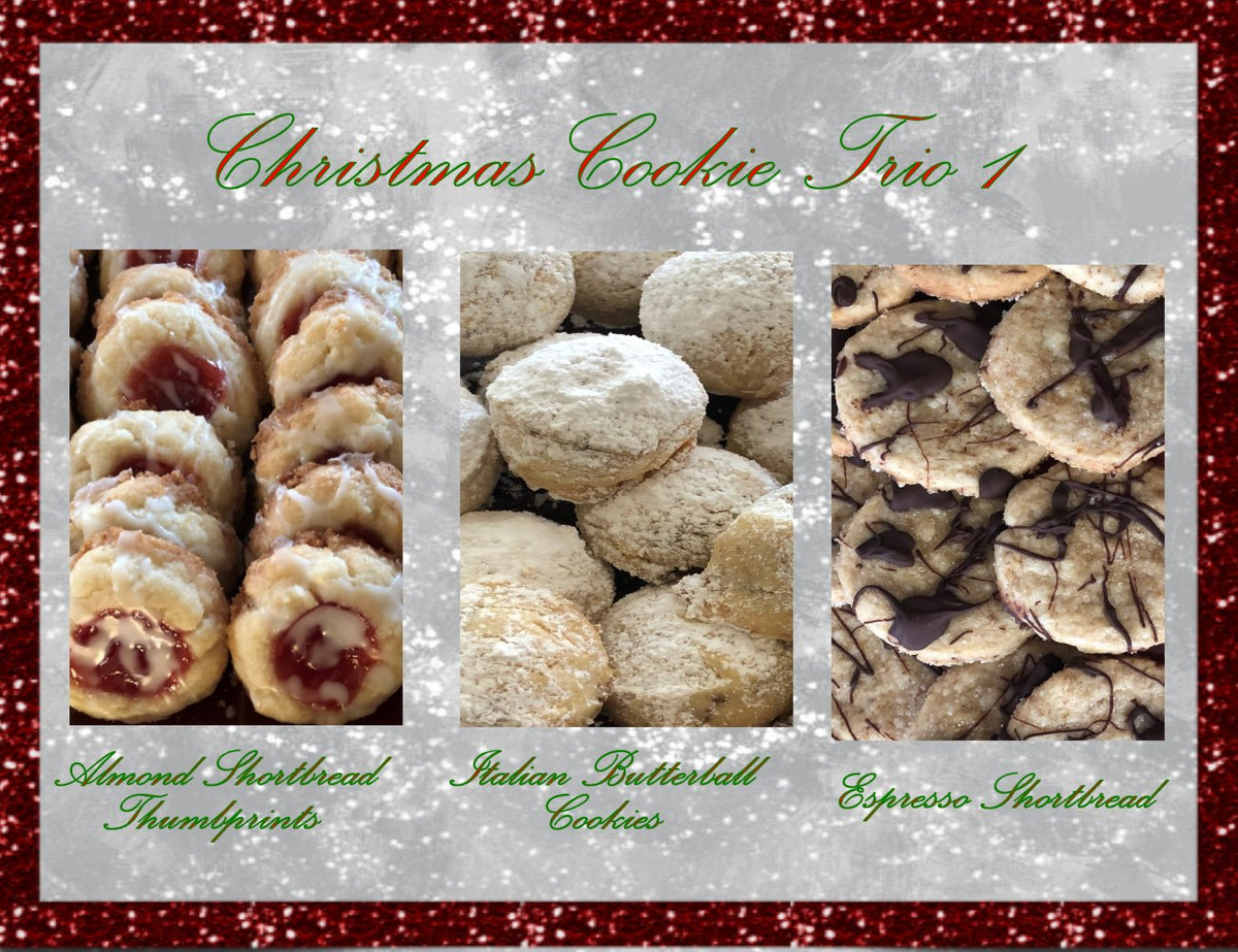 Italian Cookies Trio * Variety of Three Different Kinds of Italian Cookie Classics