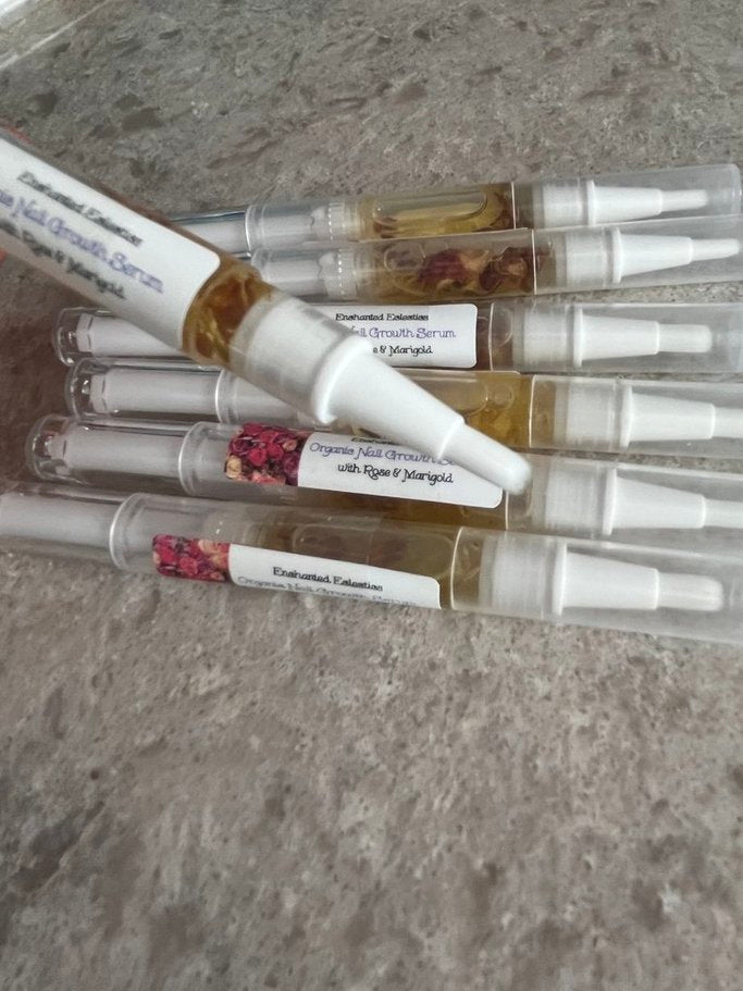 Nail Growth Serum with Calendula & Rosebuds *Organic* Free of Synthetic Fragrances * Chemical Free* Vegan Friendly