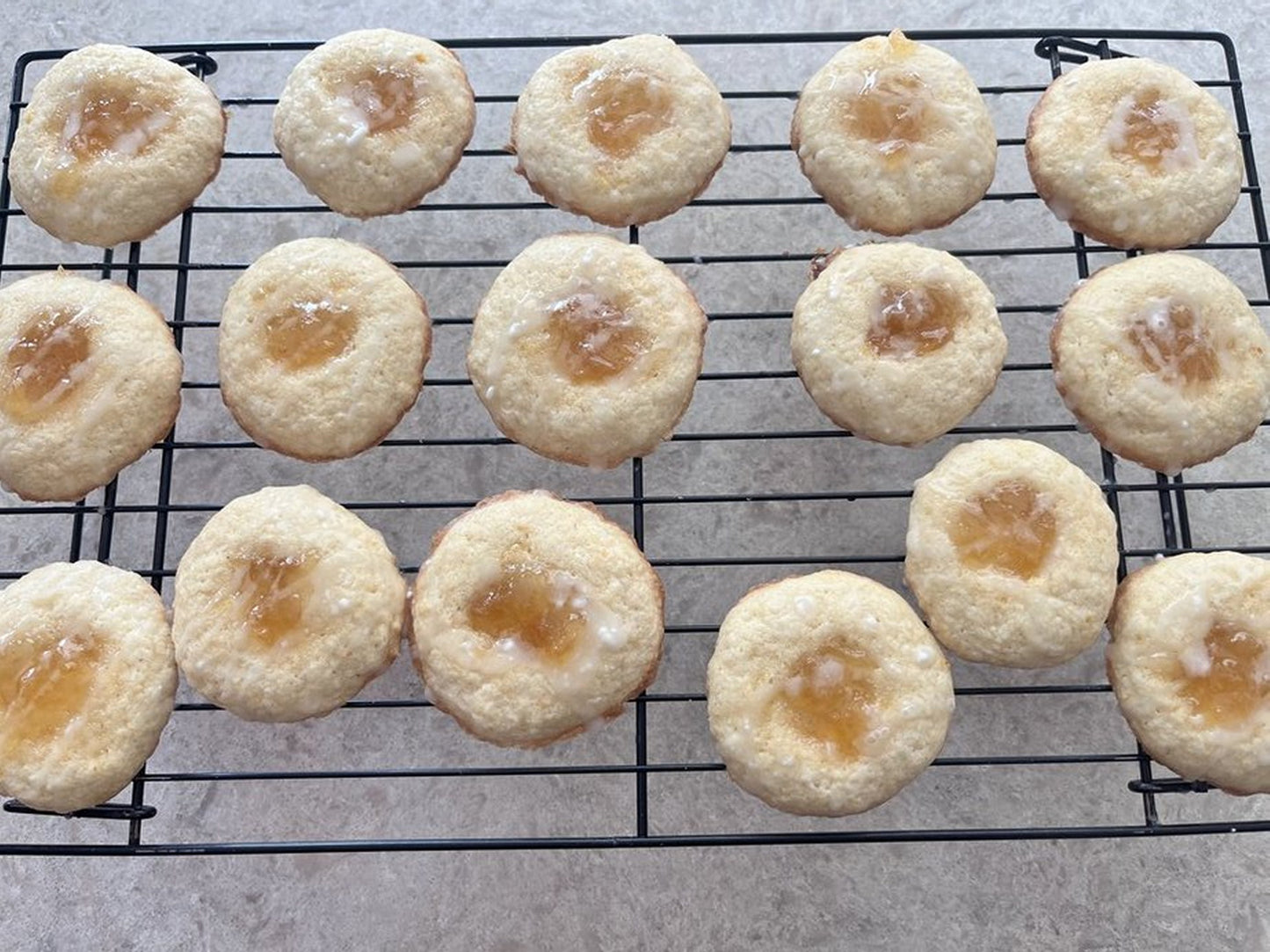 Hula Hawaiian Thumbprint Cookies with Pineapple Filling