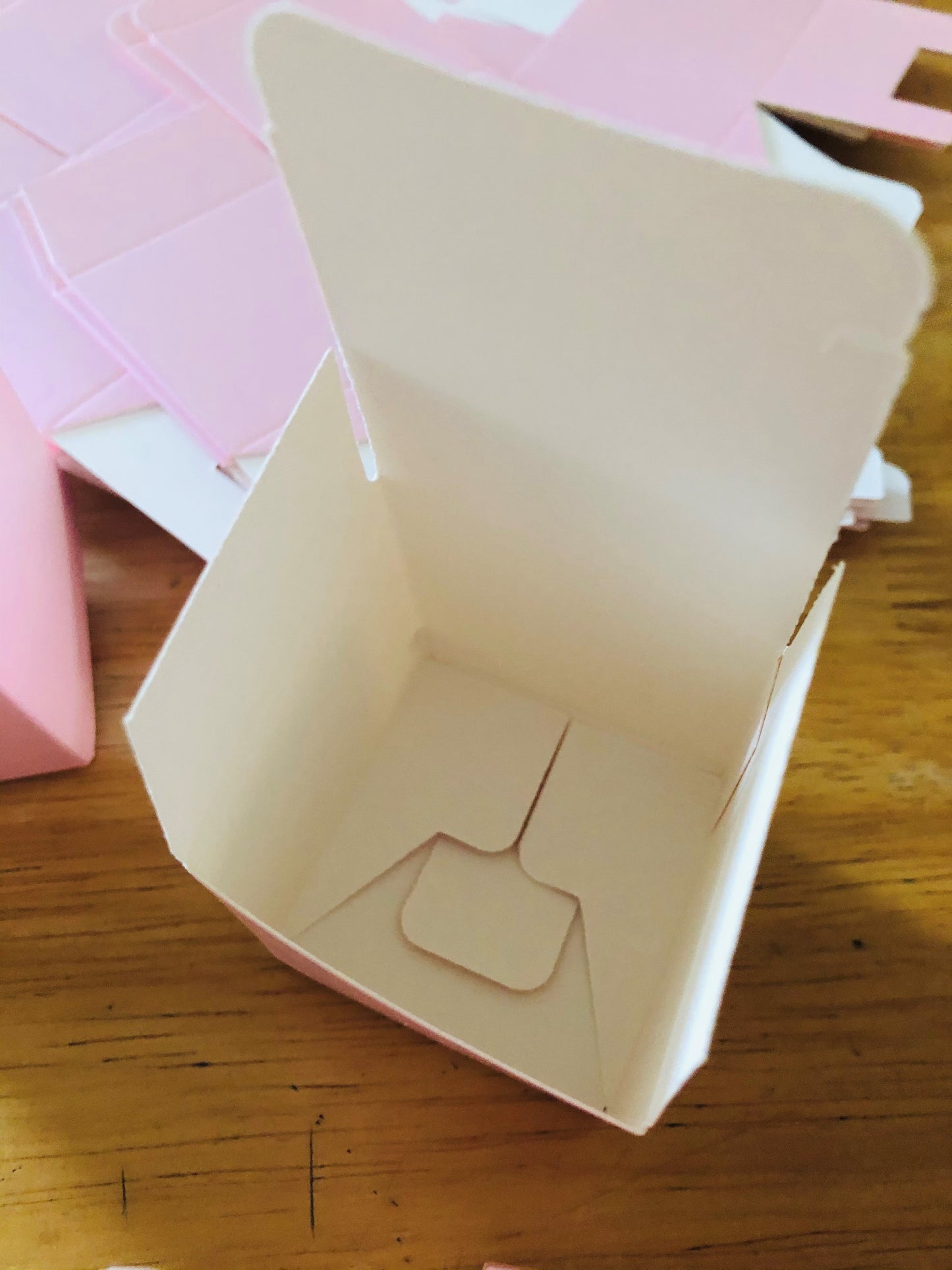 Pink 2x2x2 Party Favor Boxes with Ribbons *Bridal Showers*Weddings * Baby Showers * Birthday Parties