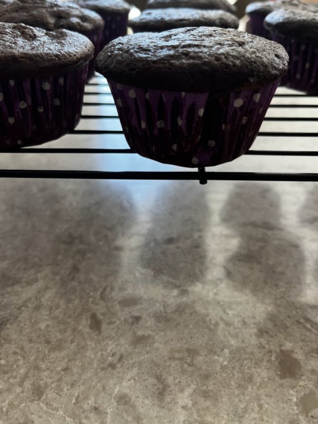Dark Chocolate Espresso Muffins with Dark Chocolate Chips