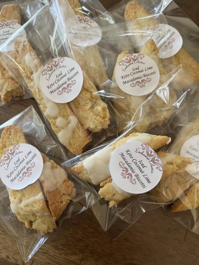 Keto Coconut Lime Macadamia Nut Biscotti *Diabetic Friendly* Gluten Free*Sugar Free