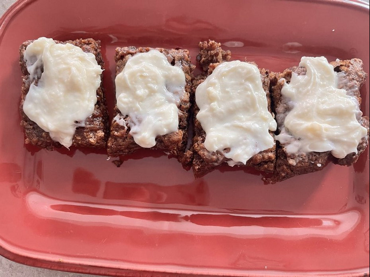 Old Fashioned Date Bars with oats & walnuts * Old Fashioned Date Bars with Cream Cheese Frosting * Egg Free Dessert Bars *