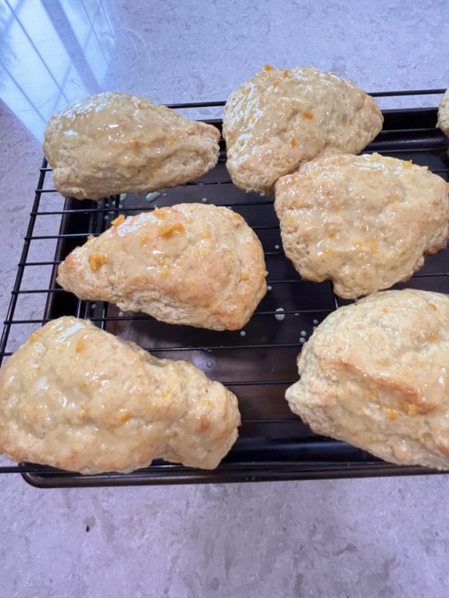 Orange Scones with Vanilla Orange Glaze