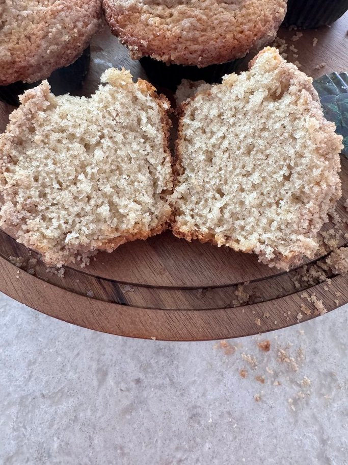 All Spice Crumb Muffins with Vanilla Glaze
