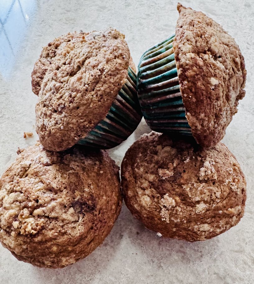 Vanilla Chai Crumb Muffins with Vanilla Cardamom Glaze