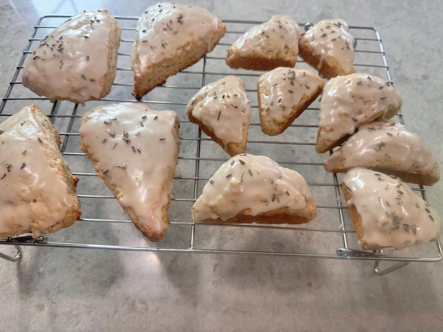 Glazed Lavender Buttermilk Scones