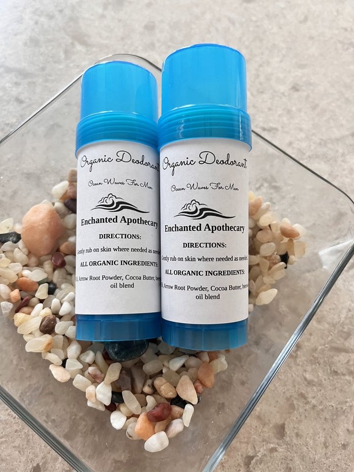 Ocean Waves **All Natural** Organic Deodorant for Men * Aluminum Free *