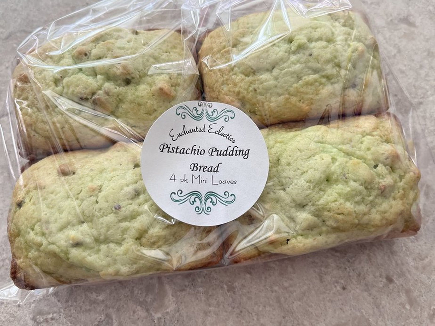 Pistachio Bread * Homemade * Delicious * Super Moist * Made with Organic Pistachios * Multiple Sizes Available