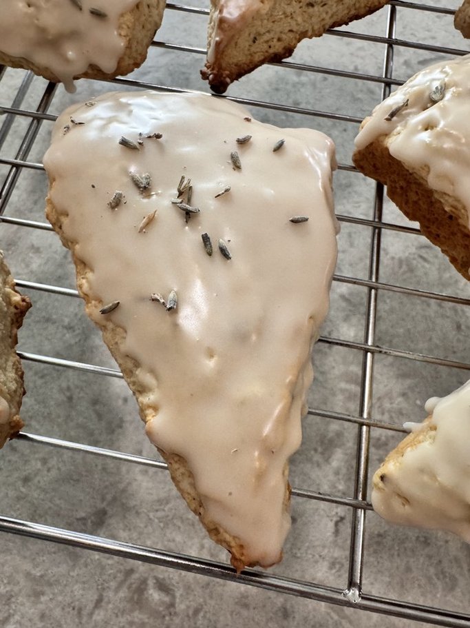 Glazed Lavender Buttermilk Scones