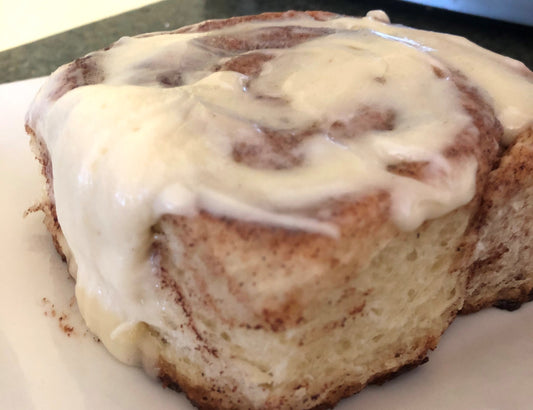 Homemade Jumbo Gooey Cinnamon Buns with choice of Cream Cheese or Butter Cream Frosting