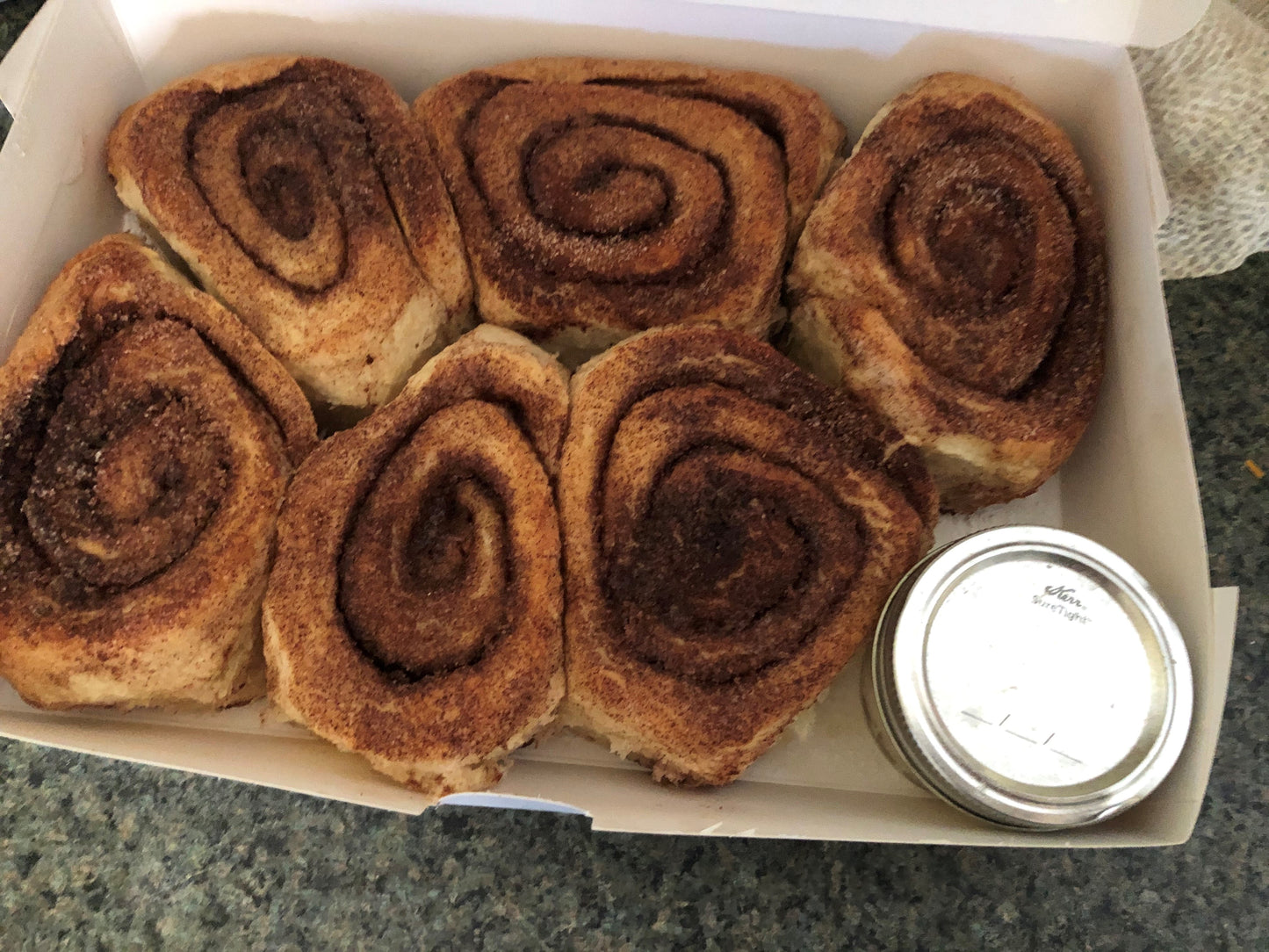 Homemade Jumbo Gooey Cinnamon Buns with choice of Cream Cheese or Butter Cream Frosting