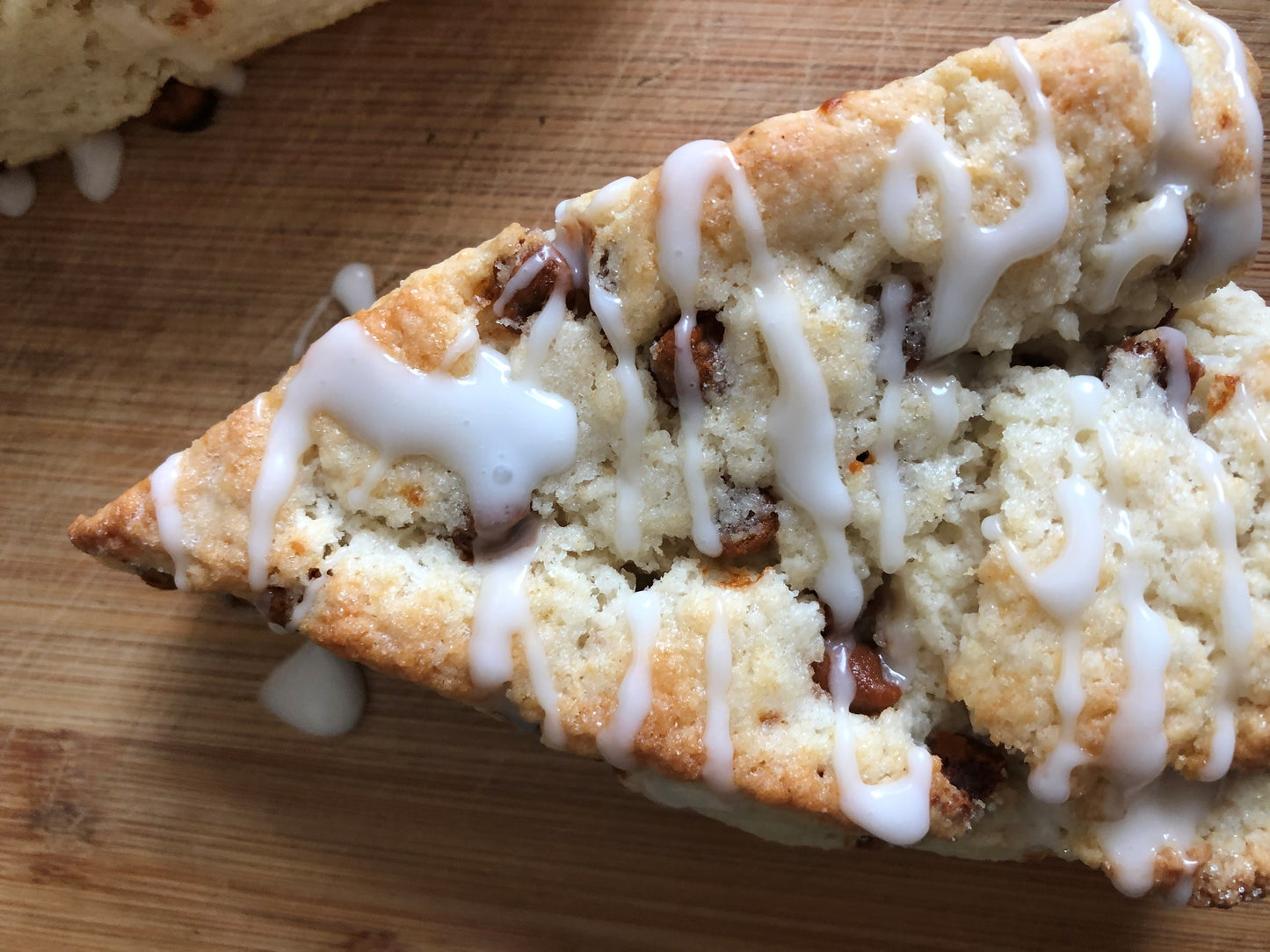 Cinnamon Chip Scones with Vanilla Glaze  *Sweet & Moist Scones*