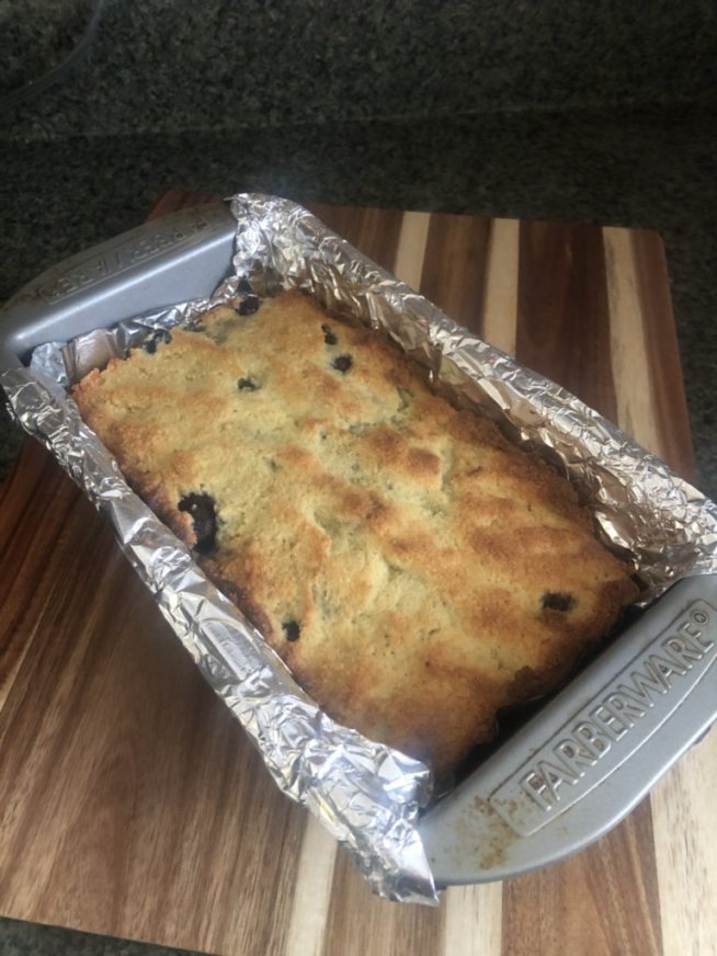 Keto  Iced Lemon Blueberry Bread *Diabetic Friendly * Gluten Free *