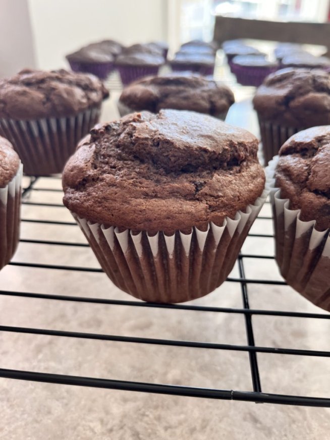 Double Dark Chocolate Muffins * Super Moist & Delicious *