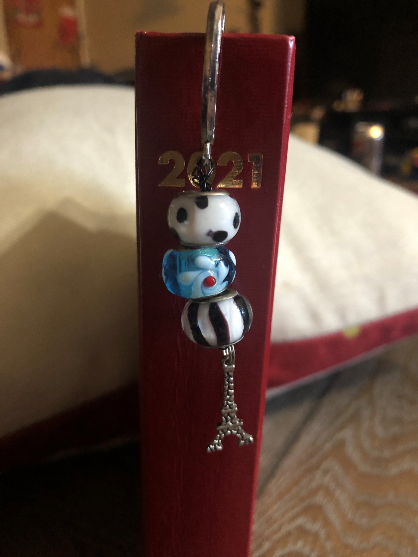 Charmed Bookmarks * Bejeweled Bookmarks with Murano Glass Beads and Charms
