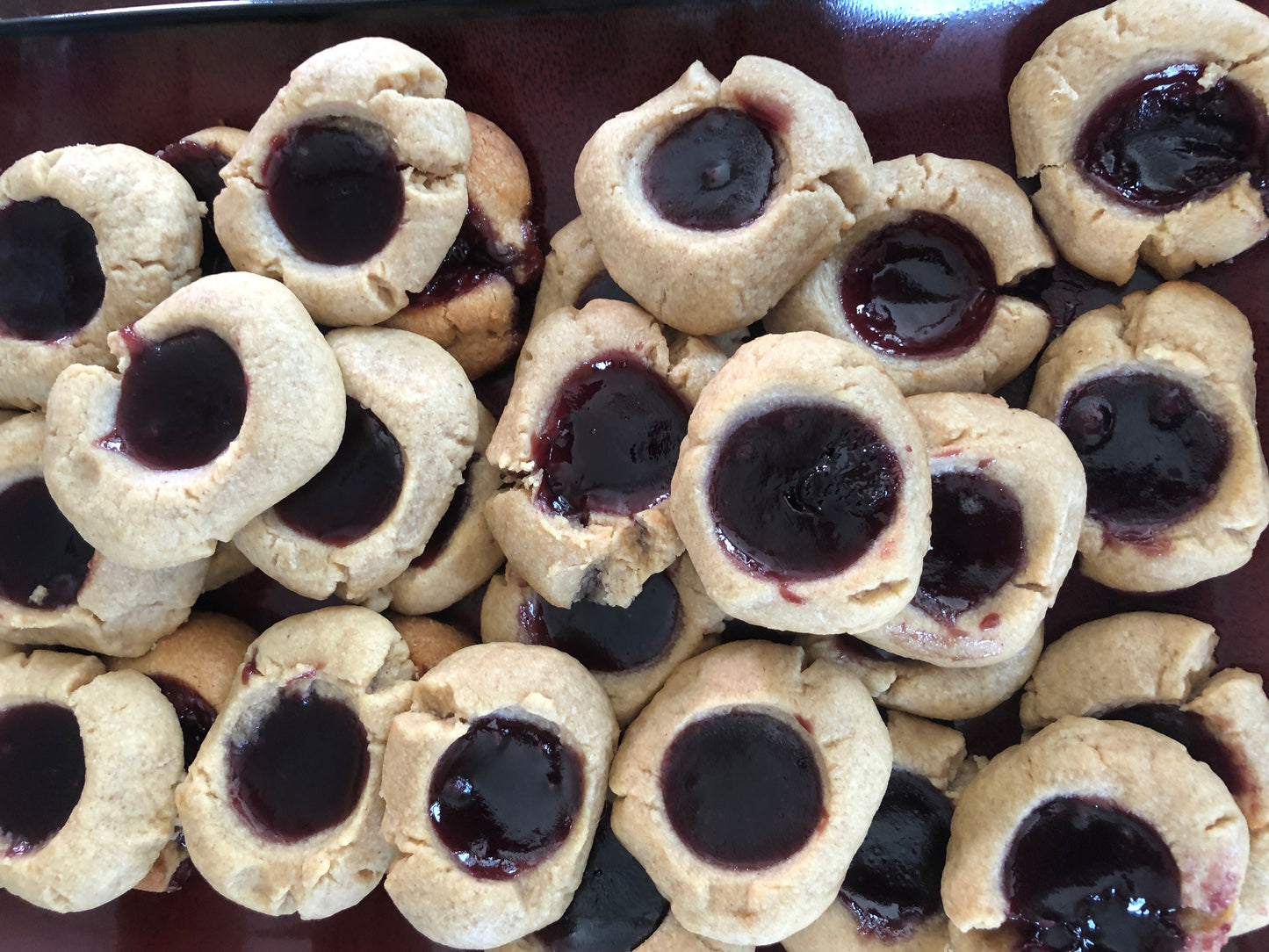 Peanut Butter & Jelly Thumbprint Cookies