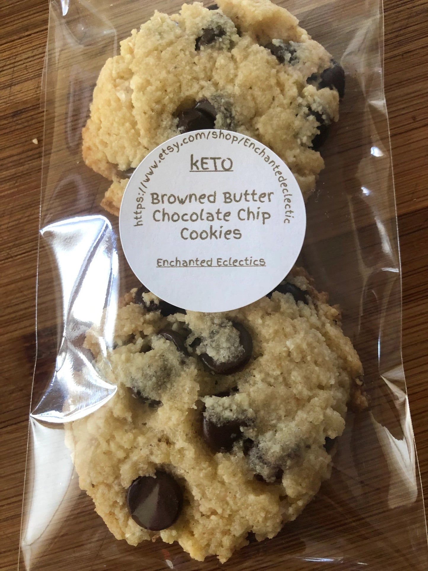 Keto Browned Butter Chocolate Chip Cookies *Diabetic Friendly* Gluten Free*Sugar Free