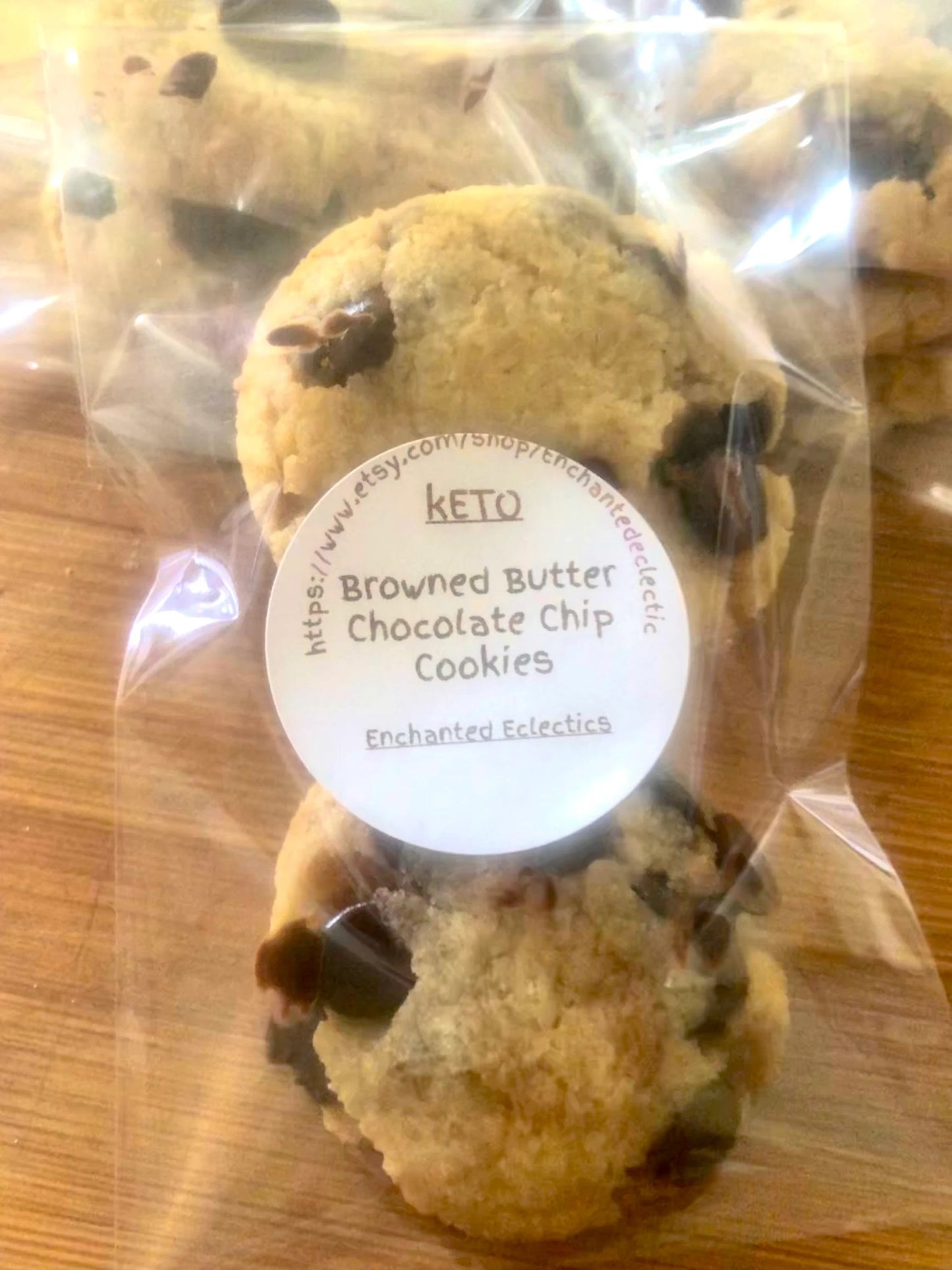 Keto Browned Butter Chocolate Chip Cookies *Diabetic Friendly* Gluten Free*Sugar Free