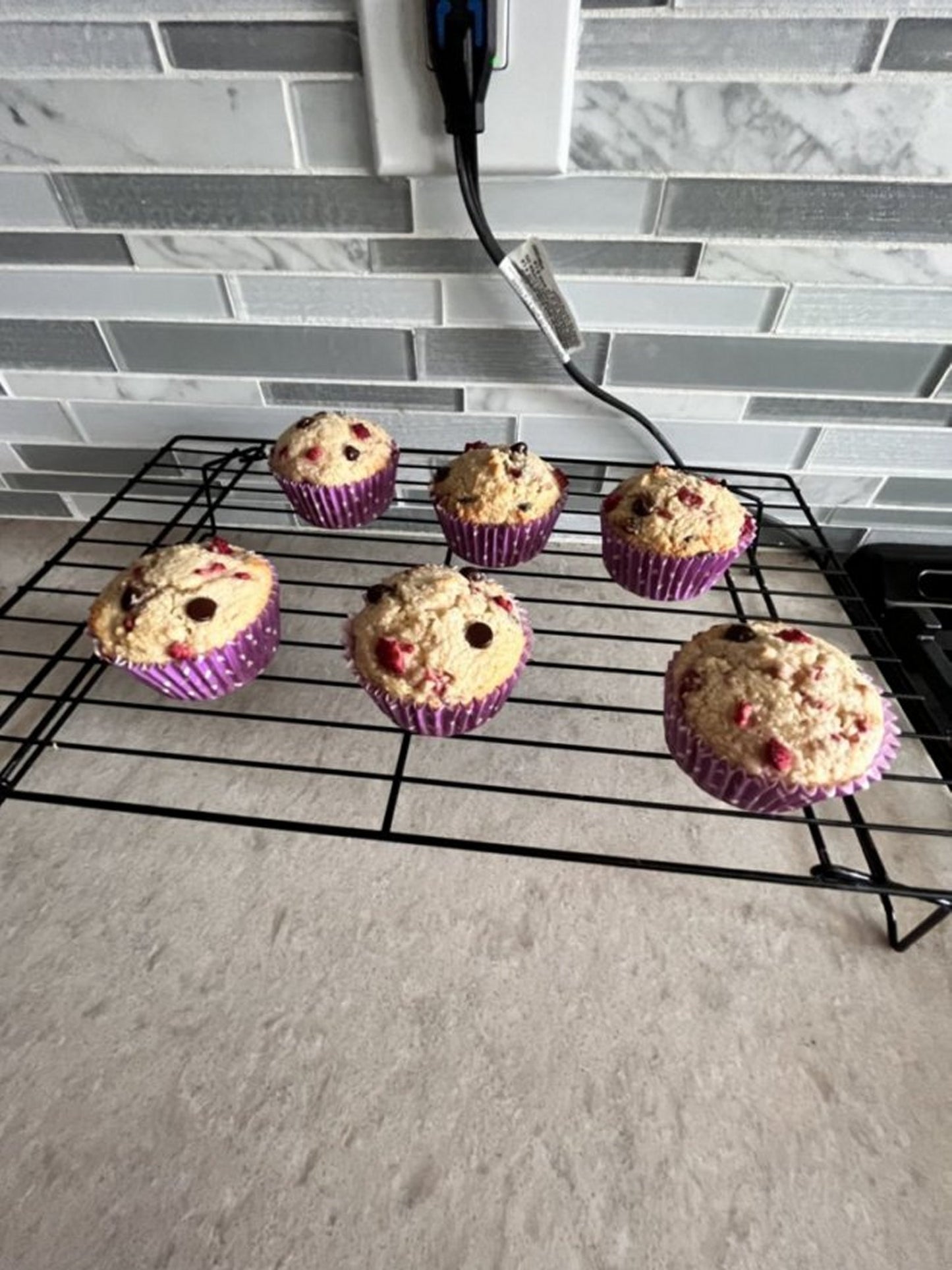 Keto Lemon Raspberry Chocolate Chip Muffins * Gluten Free * Diabetic Friendly