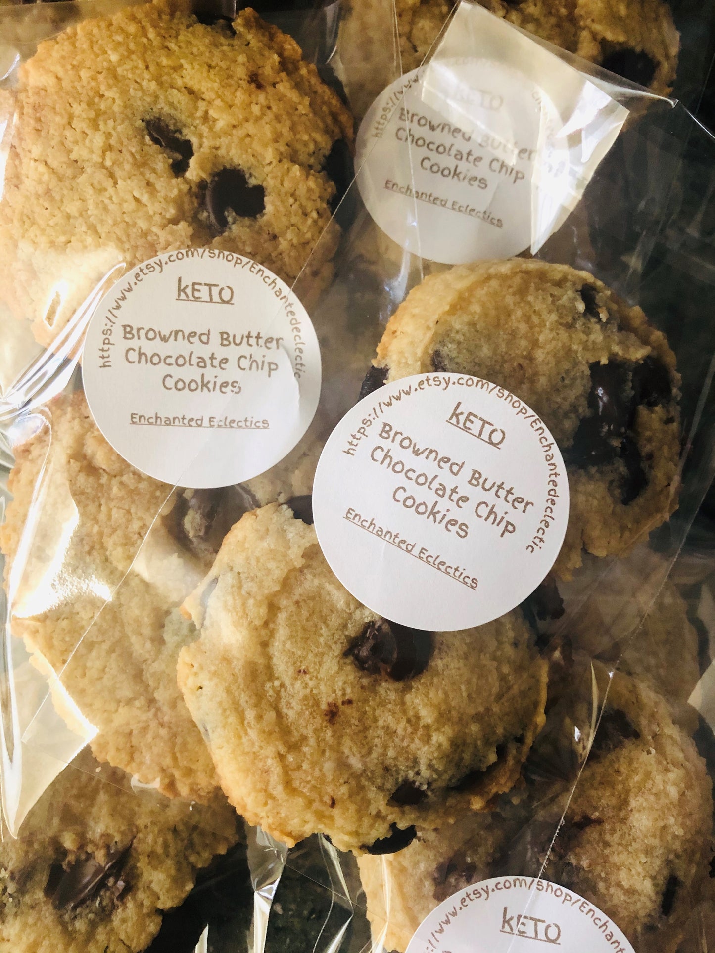 Keto Browned Butter Chocolate Chip Cookies *Diabetic Friendly* Gluten Free*Sugar Free