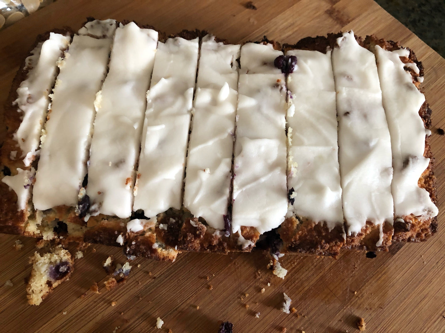 Keto  Iced Lemon Blueberry Bread *Diabetic Friendly * Gluten Free *