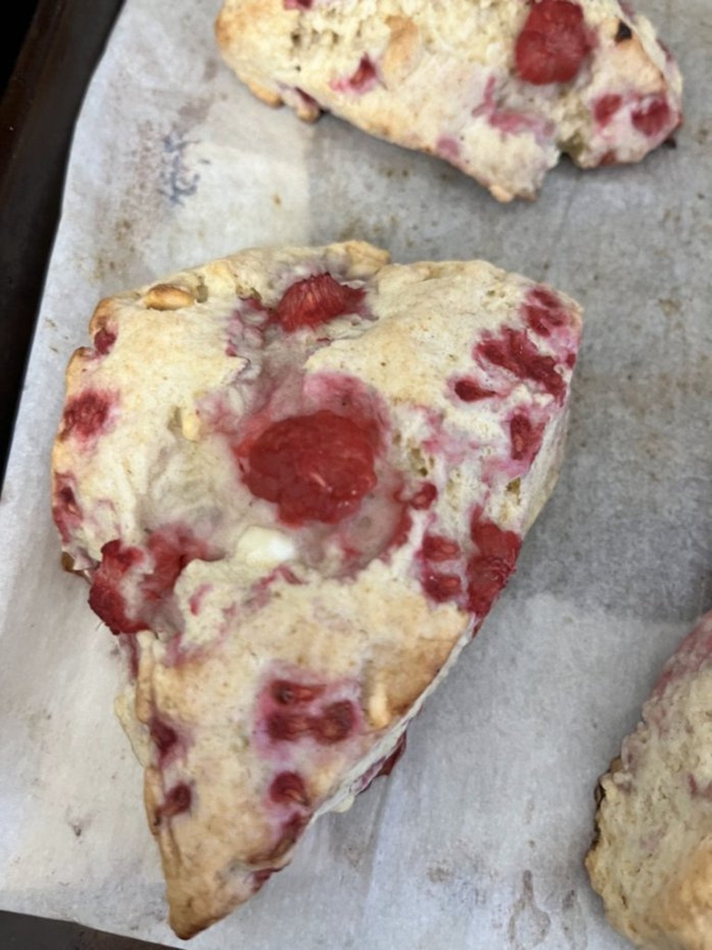 Delicious Raspberry White Chocolate Scones