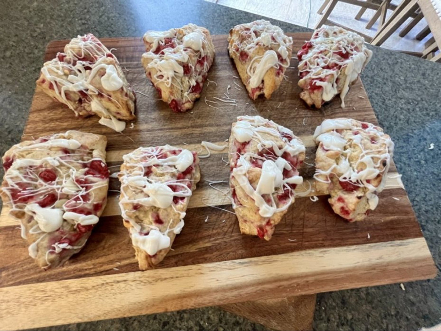 Delicious Raspberry White Chocolate Scones