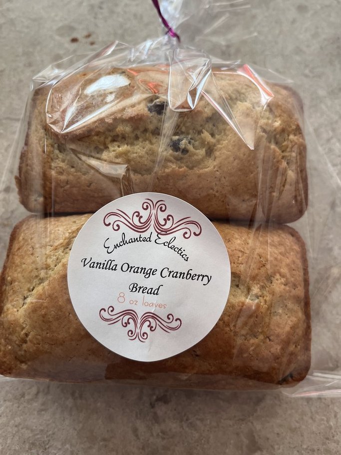 Orange Vanilla Cranberry Bread with Chocolate Chips - multiple sizes available *