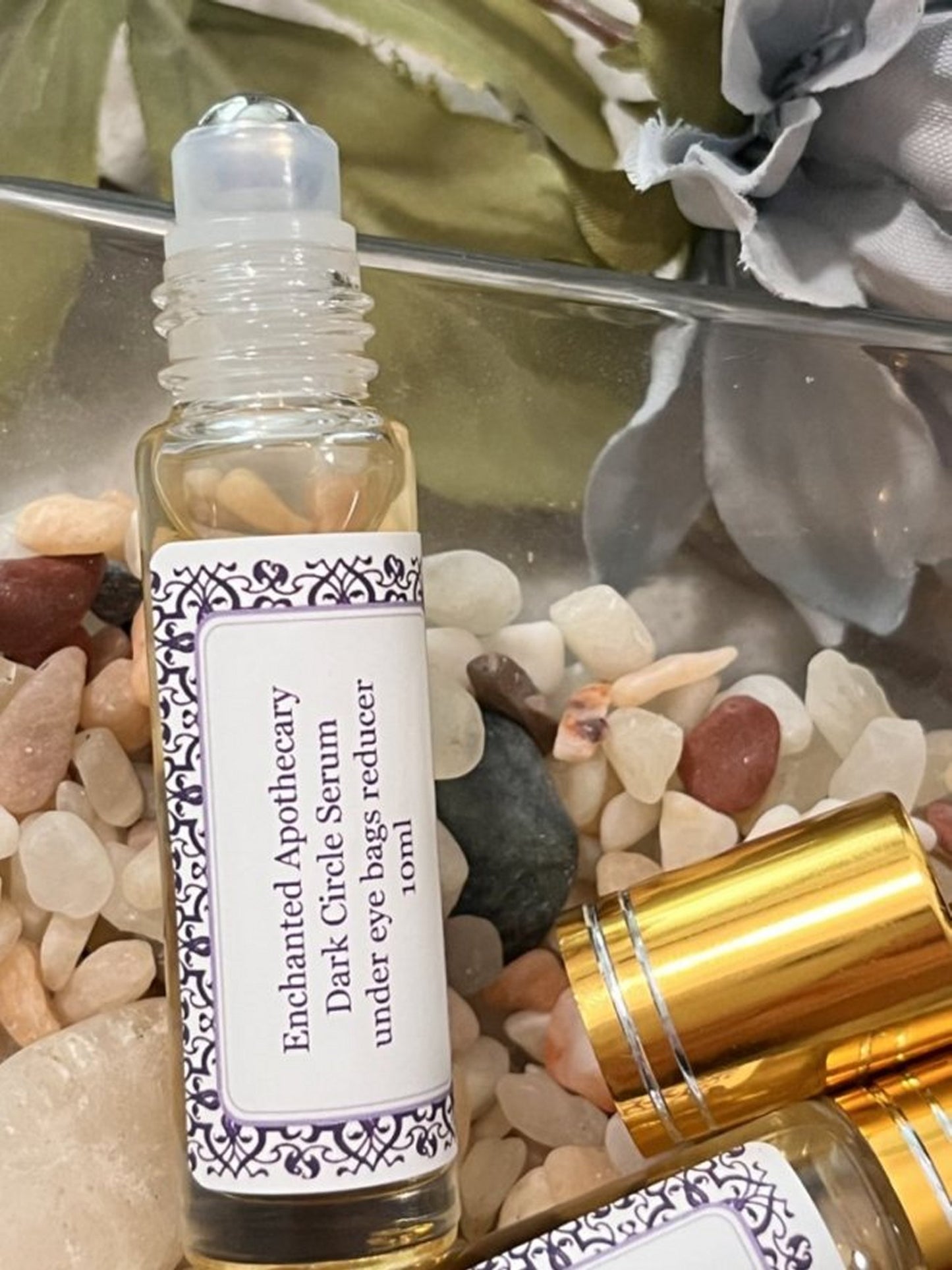 Dark Circle Eye Serum *  Organic Essential Oil Blend to Help Clear Up Under Eye Bags * Vegan