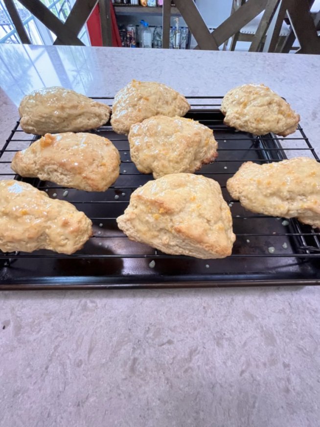 Orange Scones with Vanilla Orange Glaze
