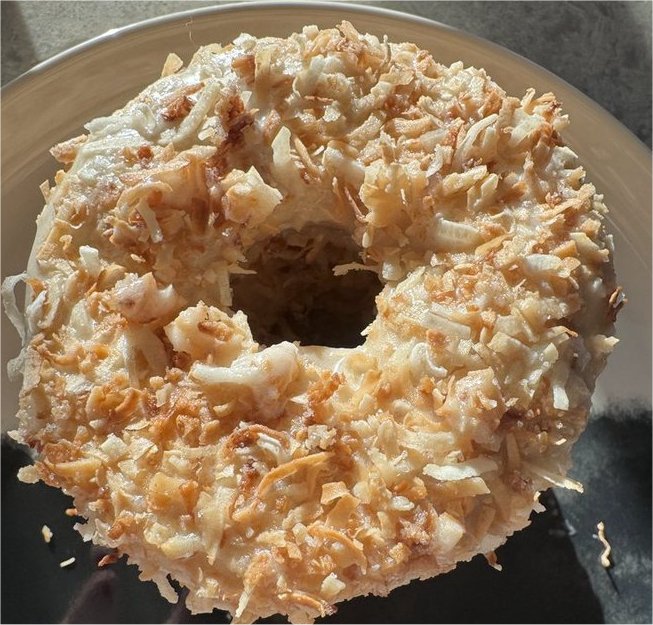 Toasted Coconut Donuts * Toasted Coconut Doughnuts * Made with Organic Ingredients
