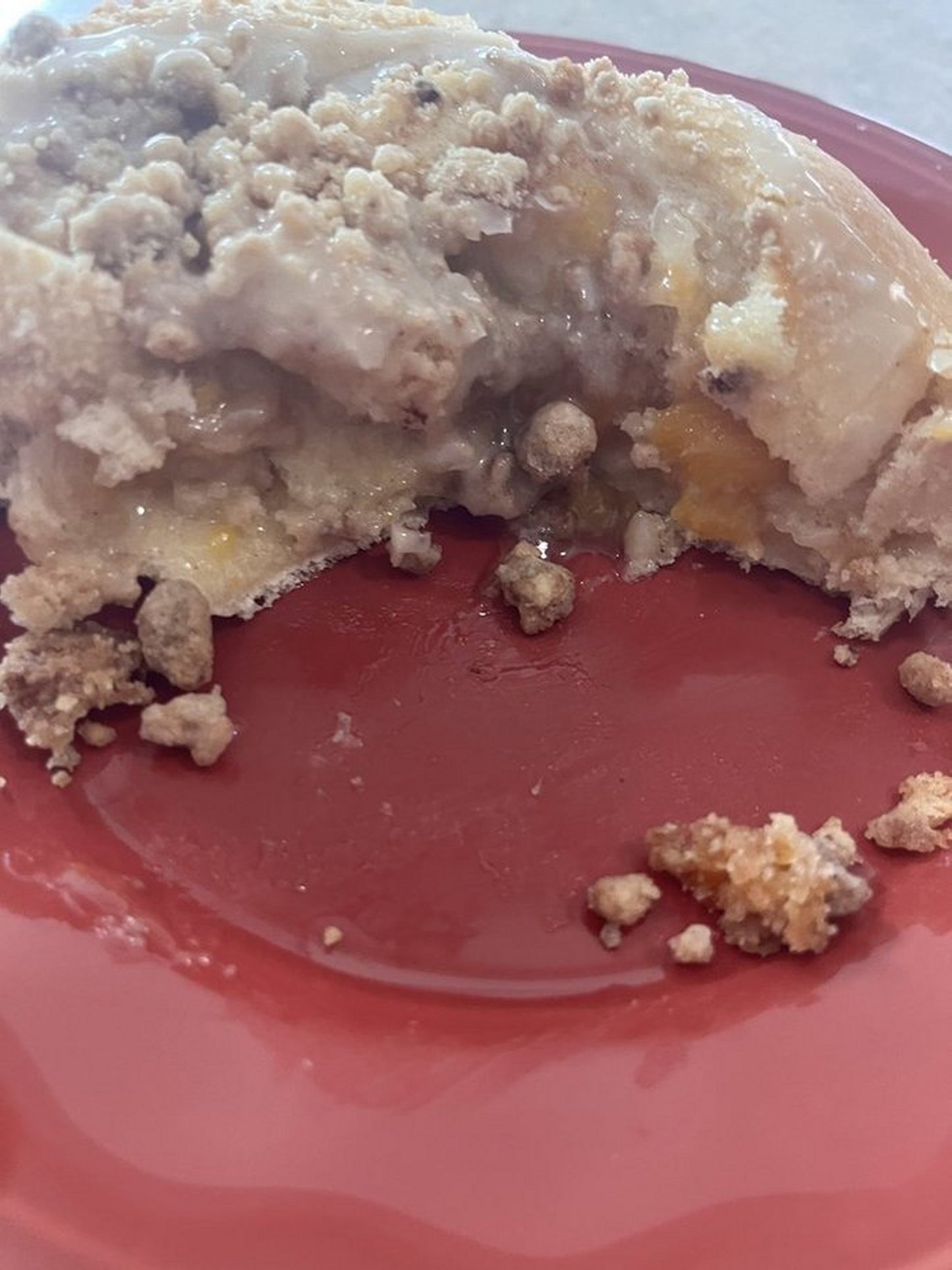 Cinnamon Streusel Topped Jumbo Peach Buns