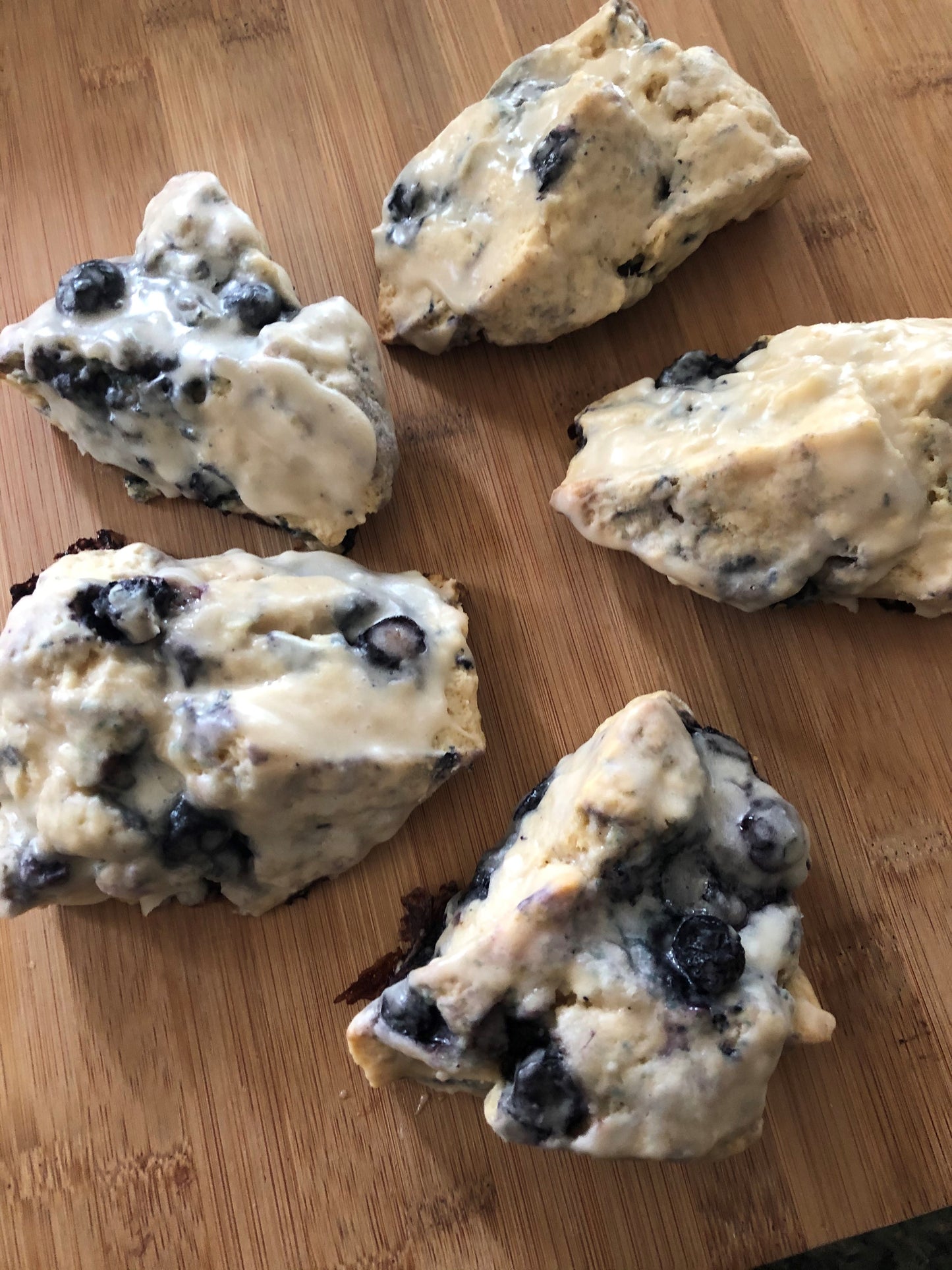 Fresh Blueberry Scones with Vanilla Glaze