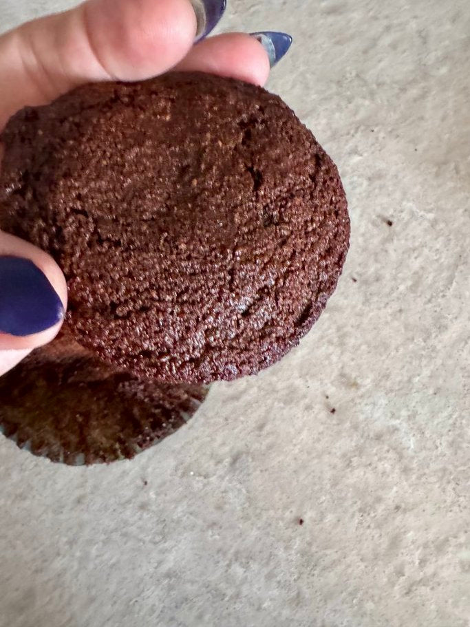 Keto Chocolate Chocolate Chip Muffins * Moist, Light & very low carbs * Also gluten free & diabetic friendly