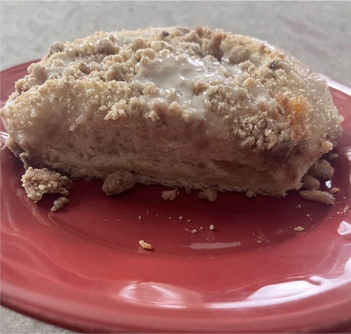 Cinnamon Streusel Topped Jumbo Peach Buns