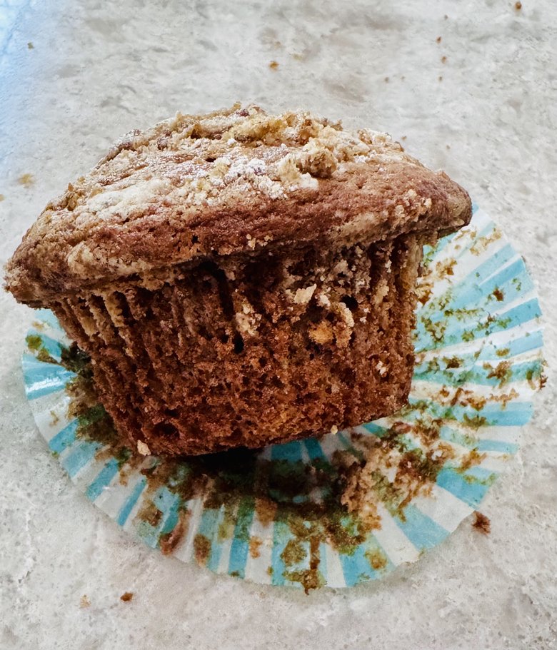 Vanilla Chai Crumb Muffins with Vanilla Cardamom Glaze