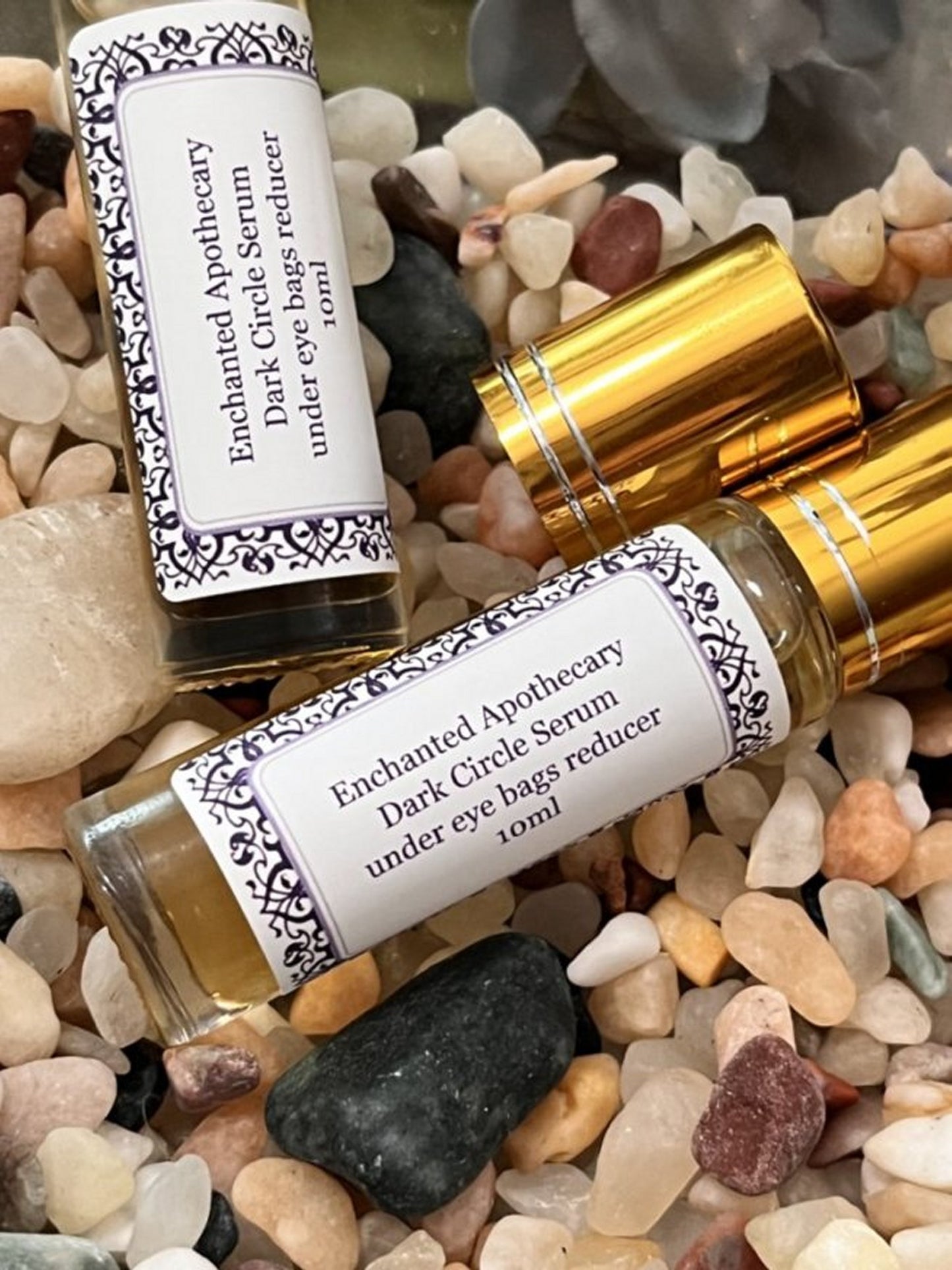 Dark Circle Eye Serum *  Organic Essential Oil Blend to Help Clear Up Under Eye Bags * Vegan