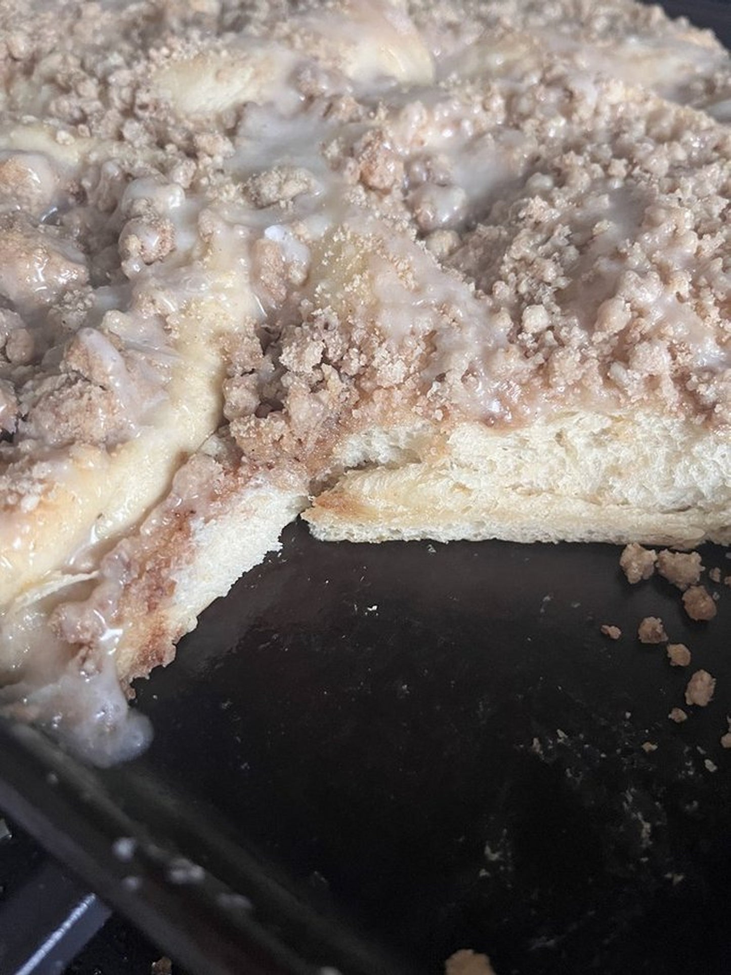 Cinnamon Streusel Topped Jumbo Peach Buns