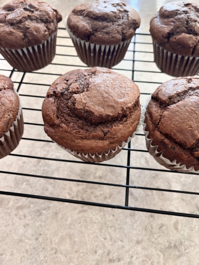 Double Dark Chocolate Muffins * Super Moist & Delicious *
