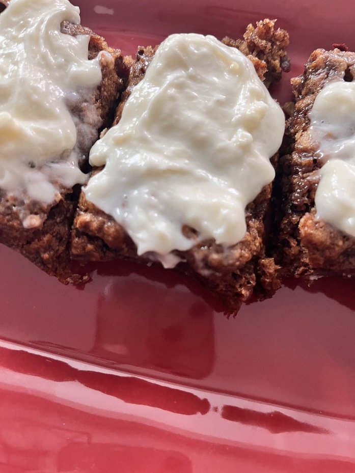 Old Fashioned Date Bars with oats & walnuts * Old Fashioned Date Bars with Cream Cheese Frosting * Egg Free Dessert Bars *