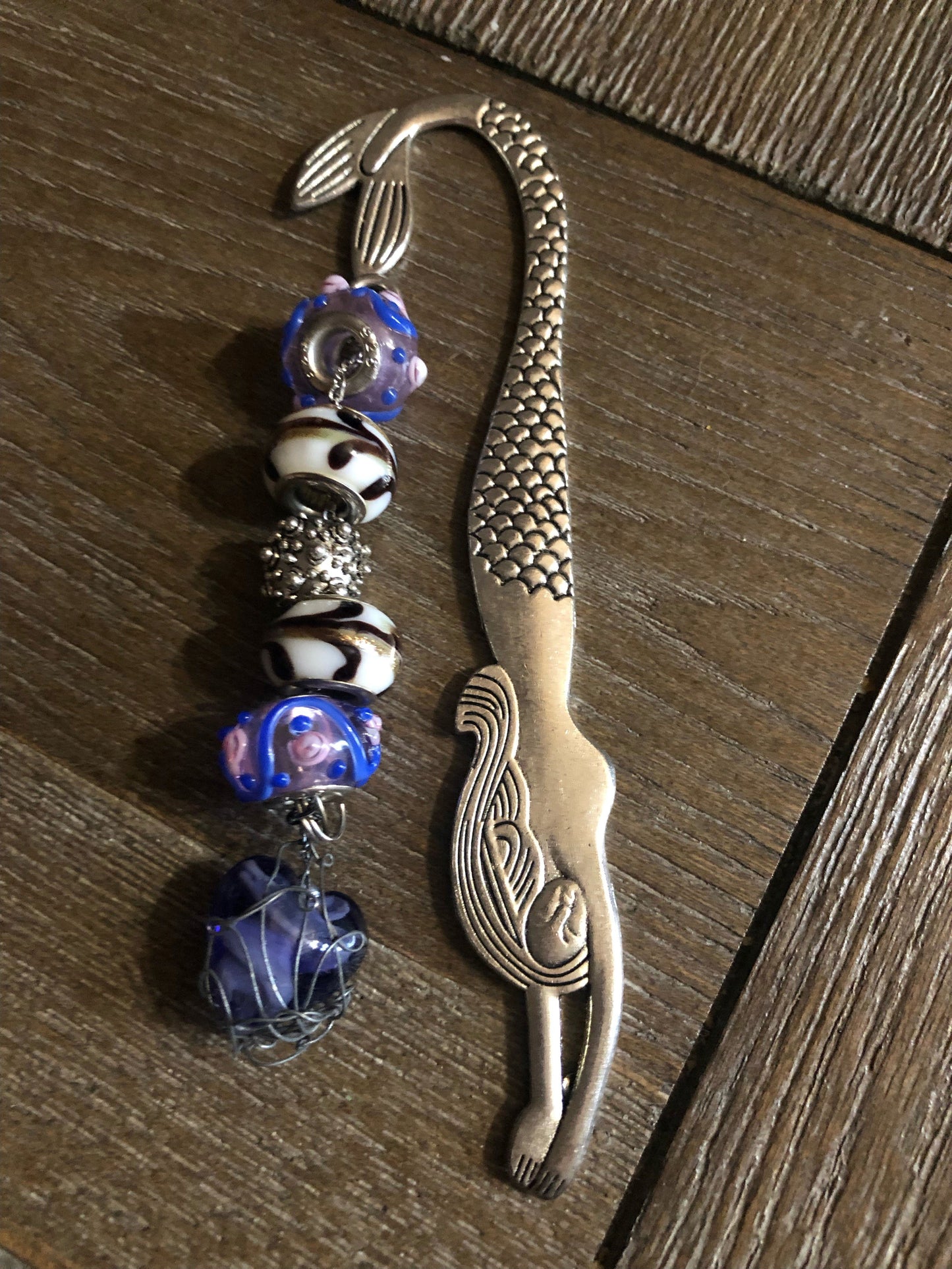 Charmed Bookmarks * Bejeweled Bookmarks with Murano Glass Beads and Charms