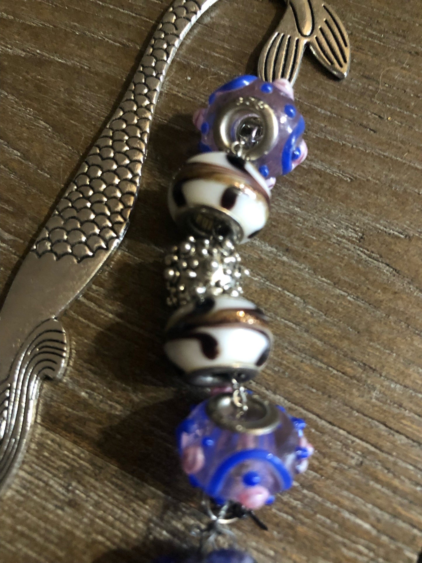 Charmed Bookmarks * Bejeweled Bookmarks with Murano Glass Beads and Charms
