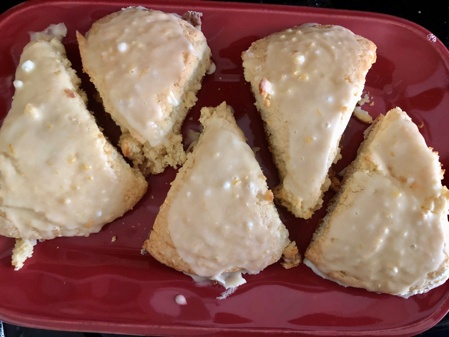 Orange Scones with Vanilla Orange Glaze