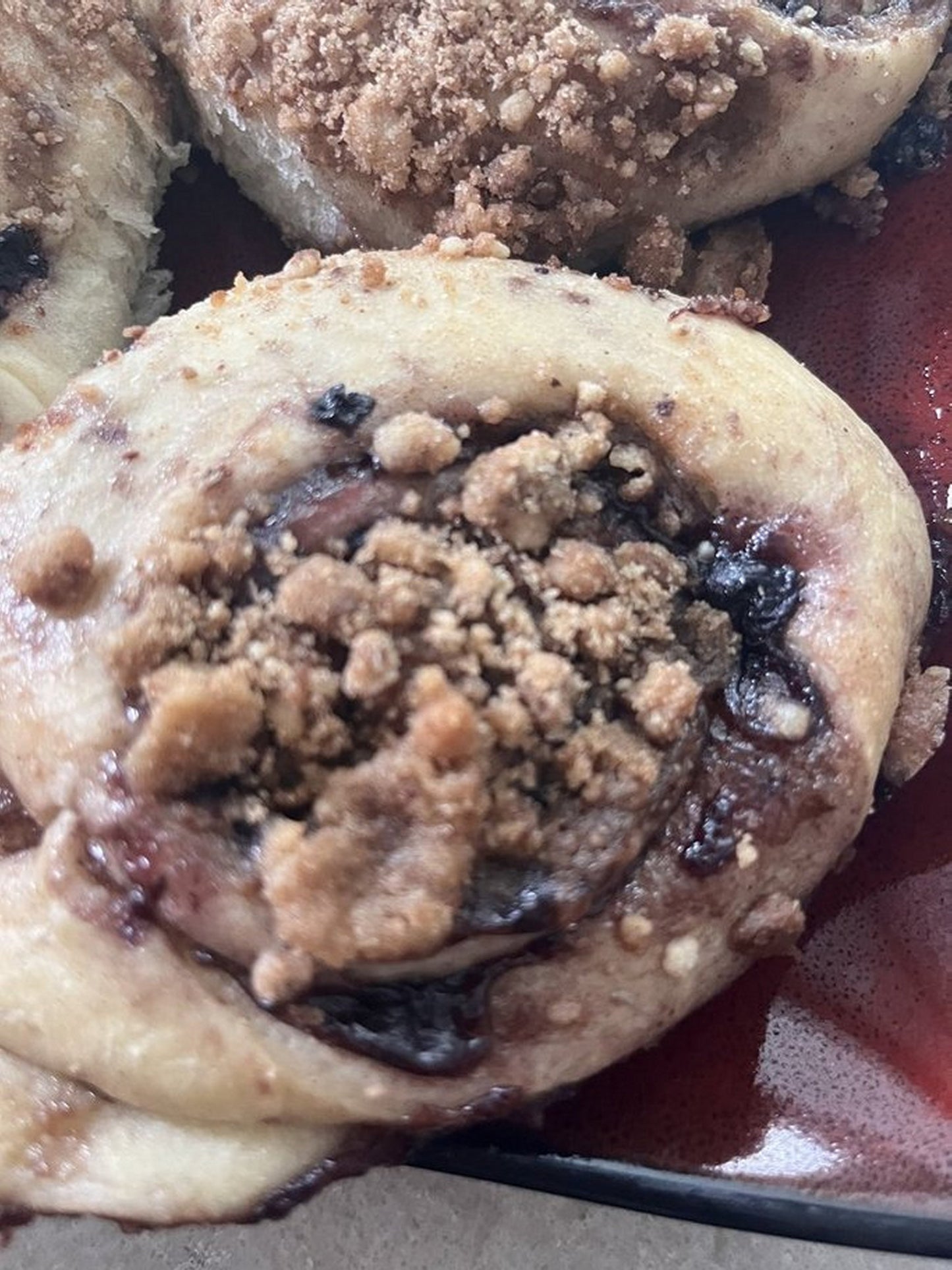 Blueberry Buns with Cinnamon Streusel & Vanilla Icing