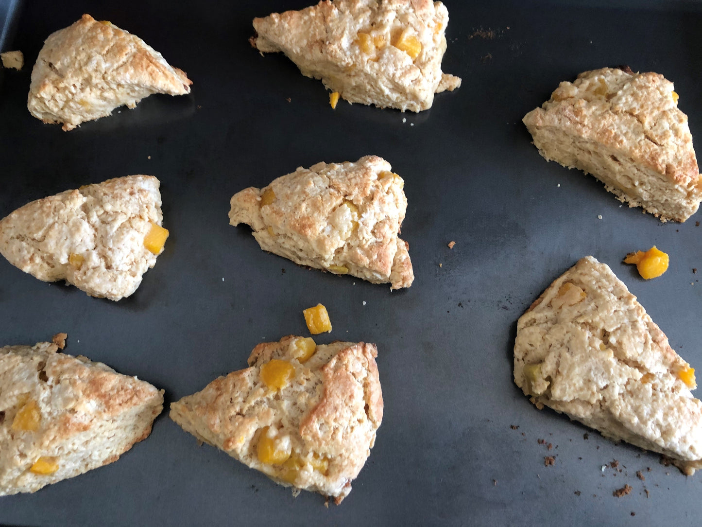 Just Peachy Scones with Vanilla Glaze *Peach Pie Scones with Vanilla Glaze