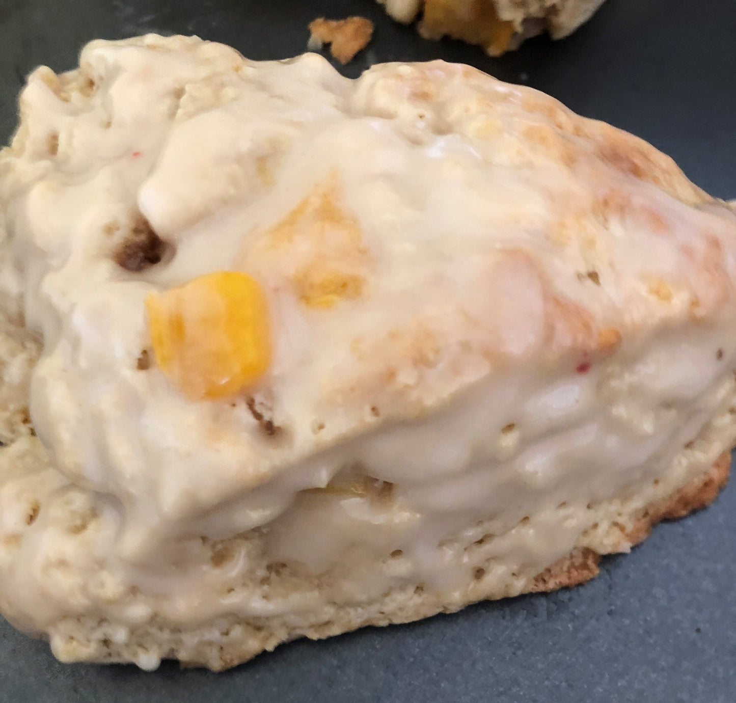 Just Peachy Scones with Vanilla Glaze *Peach Pie Scones with Vanilla Glaze