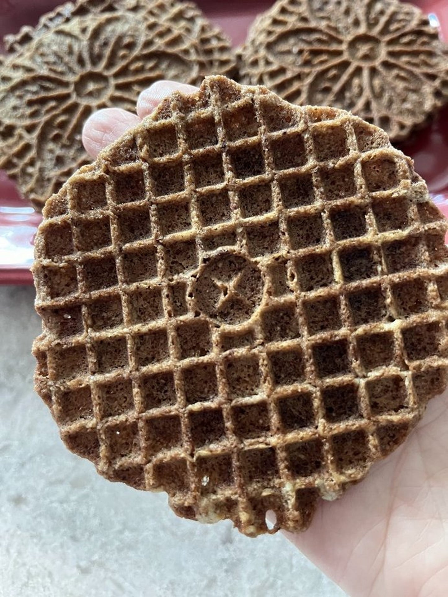 Keto Chocolate Pizzelle *Keto Waffle Cookies* 1 Net Carbs Per Serving * Diabetic Friendly * Gluten Free