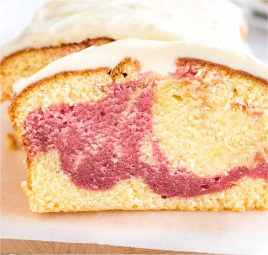 Lemon Raspberry Pound Cake * Iced Lemon Raspberry Pound Cake